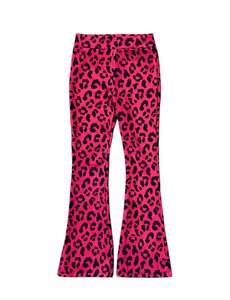 Luna Leopard Flared - Fuchsia/black