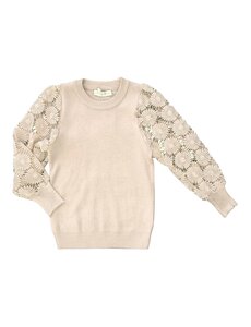 Lauren Lace Sweater - Beige