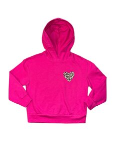 Musthave Leopard Heart Sweater - Fuchsia