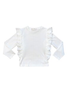Happy Ruffle Top - White