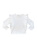  Happy Ruffle Top - White