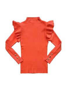 Livia Button Top - Orange