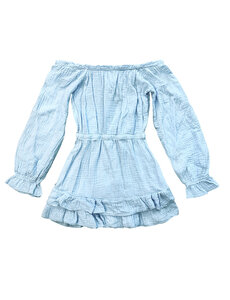 Olivia Offshoulder Dress - Light Blue