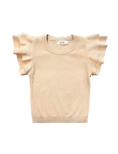 Isa Ruffle Top - Beige