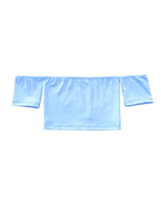 Taylor Crop Top - Light Blue