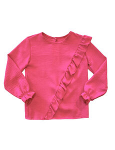 Rosa Ruffle Blouse - Fuchsia