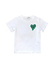  Sparkling Heart Shirt - White/Minty Green