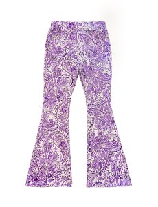 Paisley Print Flared - Lila/White