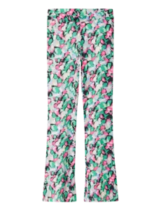 Name It - NKFDRUNI FLARED PANTS - Green/Pink