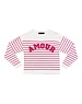  Amour Striped Sweater - White/Fuchsia