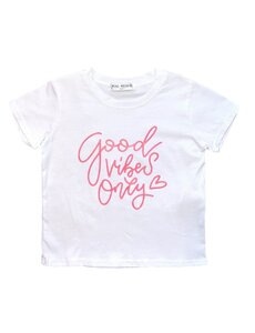 Good Vibes Only Shirt - White/Pink