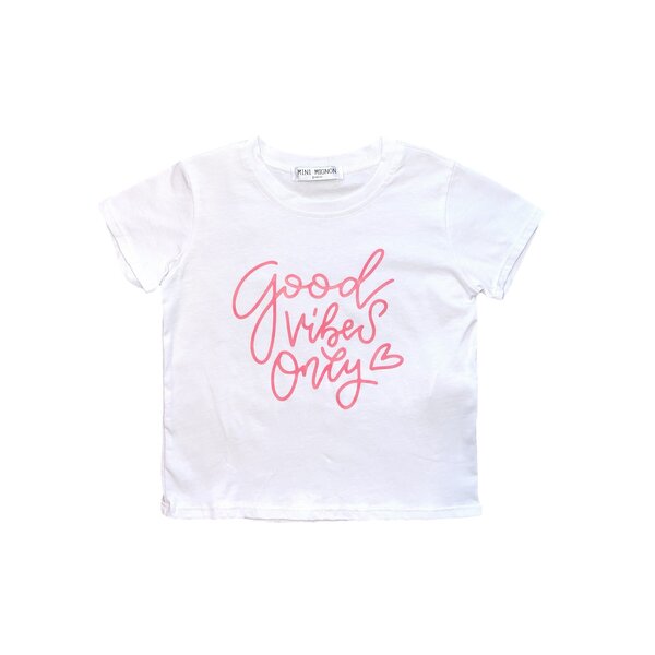 Good Vibes Only Shirt - White/Pink