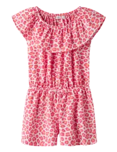 Name It - NKFVINAYA Print Playsuit - Leopard  Pink/Orange