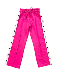  Sporty Star Pants - Fuchsia/Green