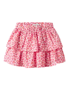 Name It - NKFVINAYA Print Skirt - Leopard  Pink/Orange