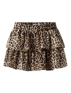 Name It - NKFVINAYA Print Skirt - Leopard Brown