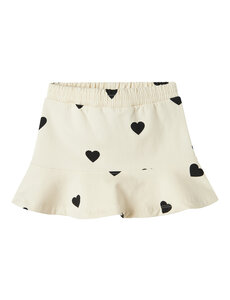Name It - NMFODINA Sweat Heart Skirt - Beige/Black
