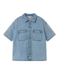 Name It - NKMHALF DNM BOXY 1/2 SHIRT - Blue
