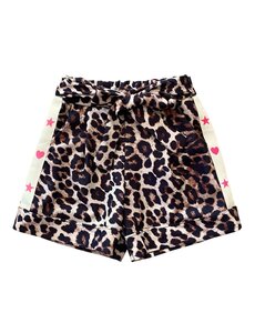 Sporty Leopard Short - Brown/Fuchsia