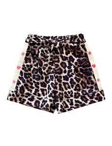  Sporty Leopard Short - Brown/Fuchsia