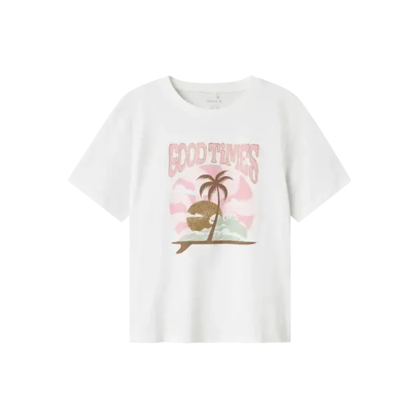 Name It - NKF Jekan SS NREG Top - White/Pink