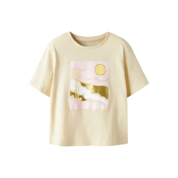 Name It - NKF Jekan SS NREG Top - Beige/Pink