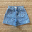Harper Heart Jeans Short - Light Blue