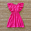 Rafaela Ruffle Dress - Fuchsia