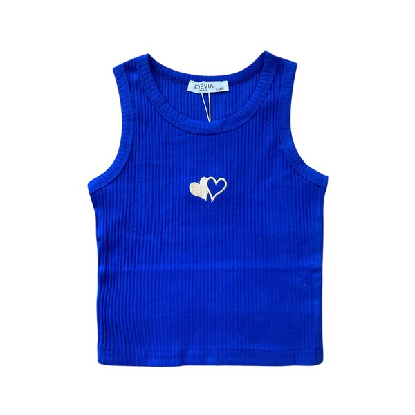 Tara Heart Tanktop - Kobalt Blue