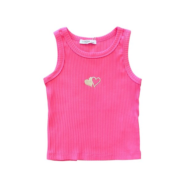 Tara Heart Tanktop - Pink