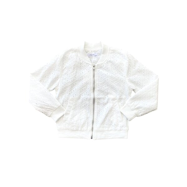 Boho Bomber Jacket Vest - White