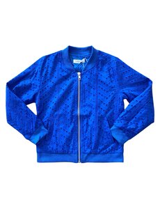 Boho Bomber Jacket Vest - Kobalt Blue