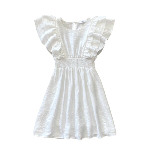 Rafaela Ruffle Dress - White