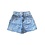 Harper Heart Jeans Short - Light Blue