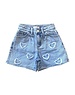  Harper Heart Jeans Short - Light Blue