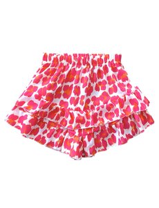 Happy Leopard Skort - Fuchsia/Orange