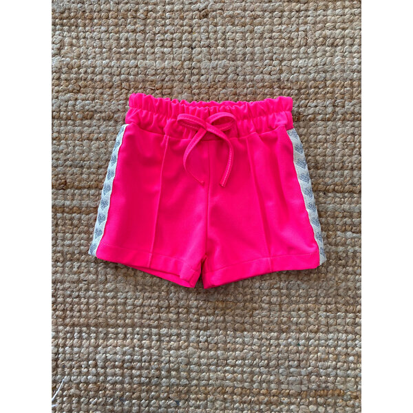 Sporty Heart Short - Neon Fuchsia/Silver