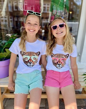  Tiger Shirt - White/Pink