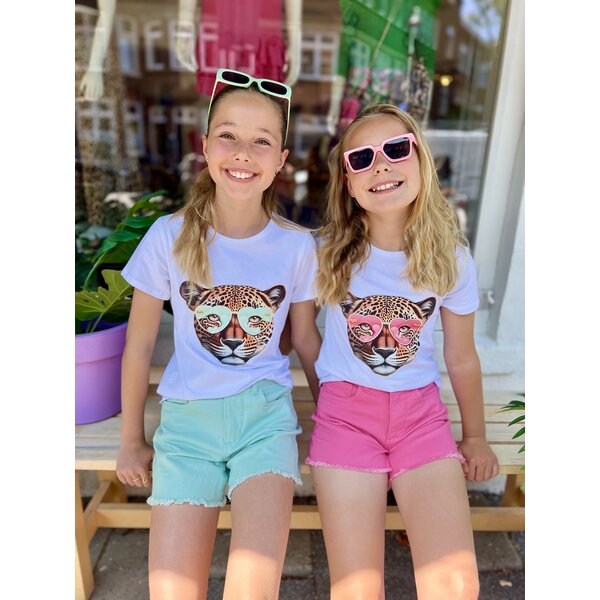 Tiger Shirt - White/Pink