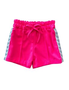 Sporty Heart Short - Neon Fuchsia/Silver