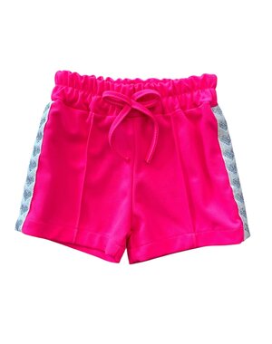  Sporty Heart Short - Neon Fuchsia/Silver