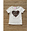 Feel Good Leopard Heart  Top- White/Brown