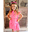 Happy Leopard Summer Dress - Fuchsia/Orange