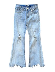 Yoyo S Damaged Look Flared - Blue
