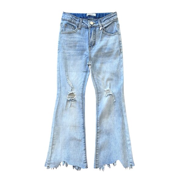 Yoyo S Damaged Look Flared - Blue