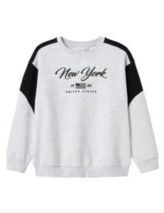 Name It - NKMKERA LS RLX SWEAT UNB - Grey