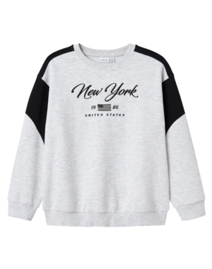  Name It - NKMKERA LS RLX SWEAT UNB - Grey