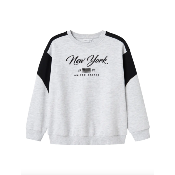 Name It - NKMKERA LS RLX SWEAT UNB - Grey