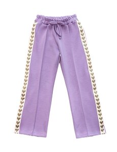 Soho Sporty Heart Pants - Lila/Gold