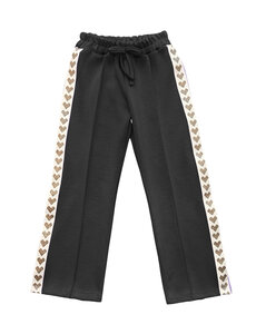 Soho Sporty Heart Pants - Black/Gold